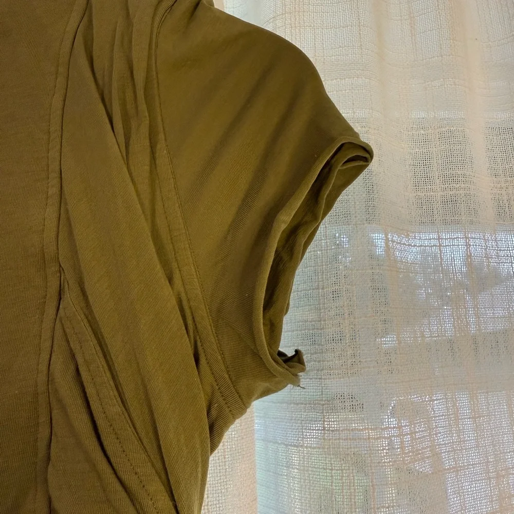 Lululemon Athletica Cotton wrap tie t-shirt dress green W1DWHS - Picture 6 of 11